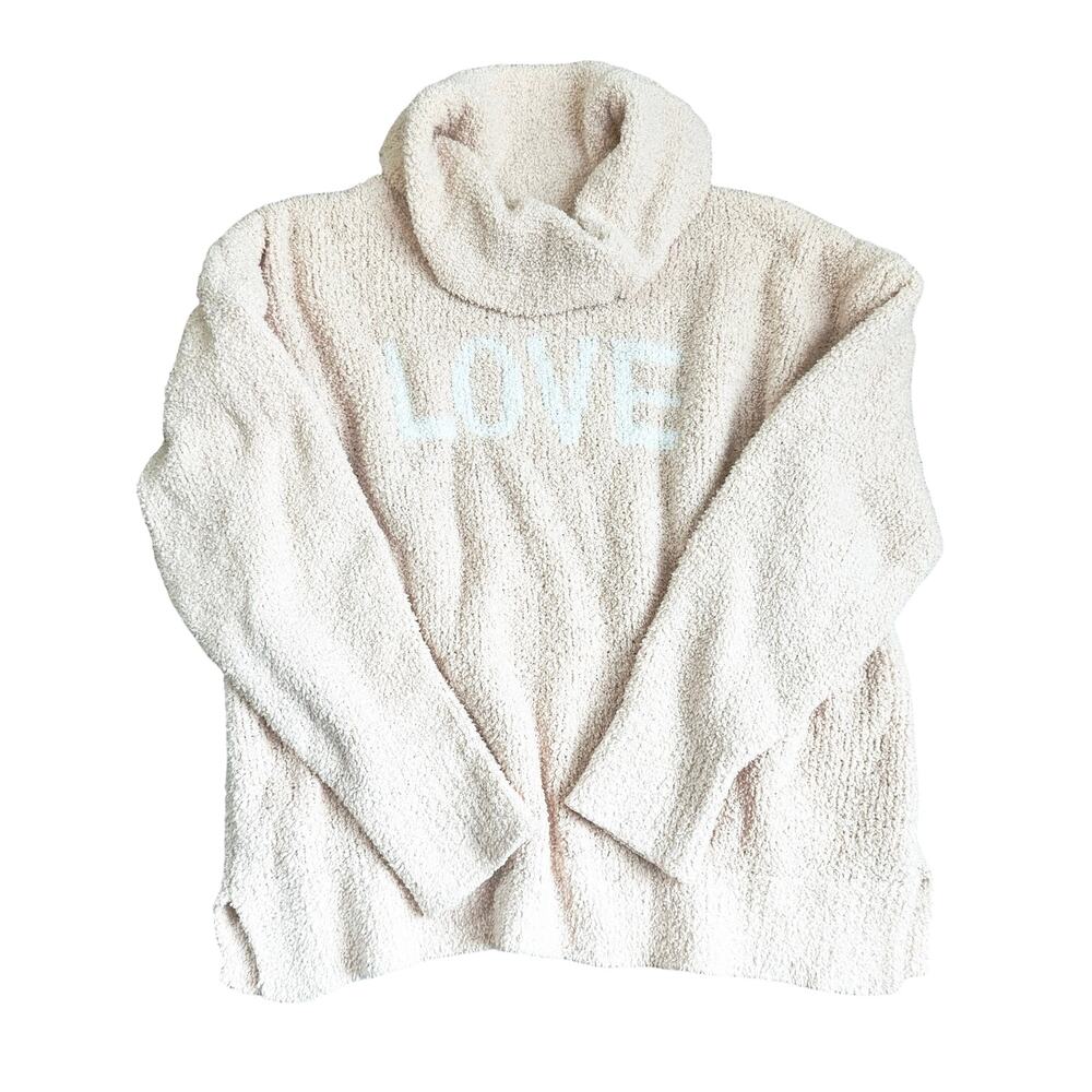 M by Marled Love Pink Sherpa Turtleneck Sweater Women’s Size XL Soft Cozy